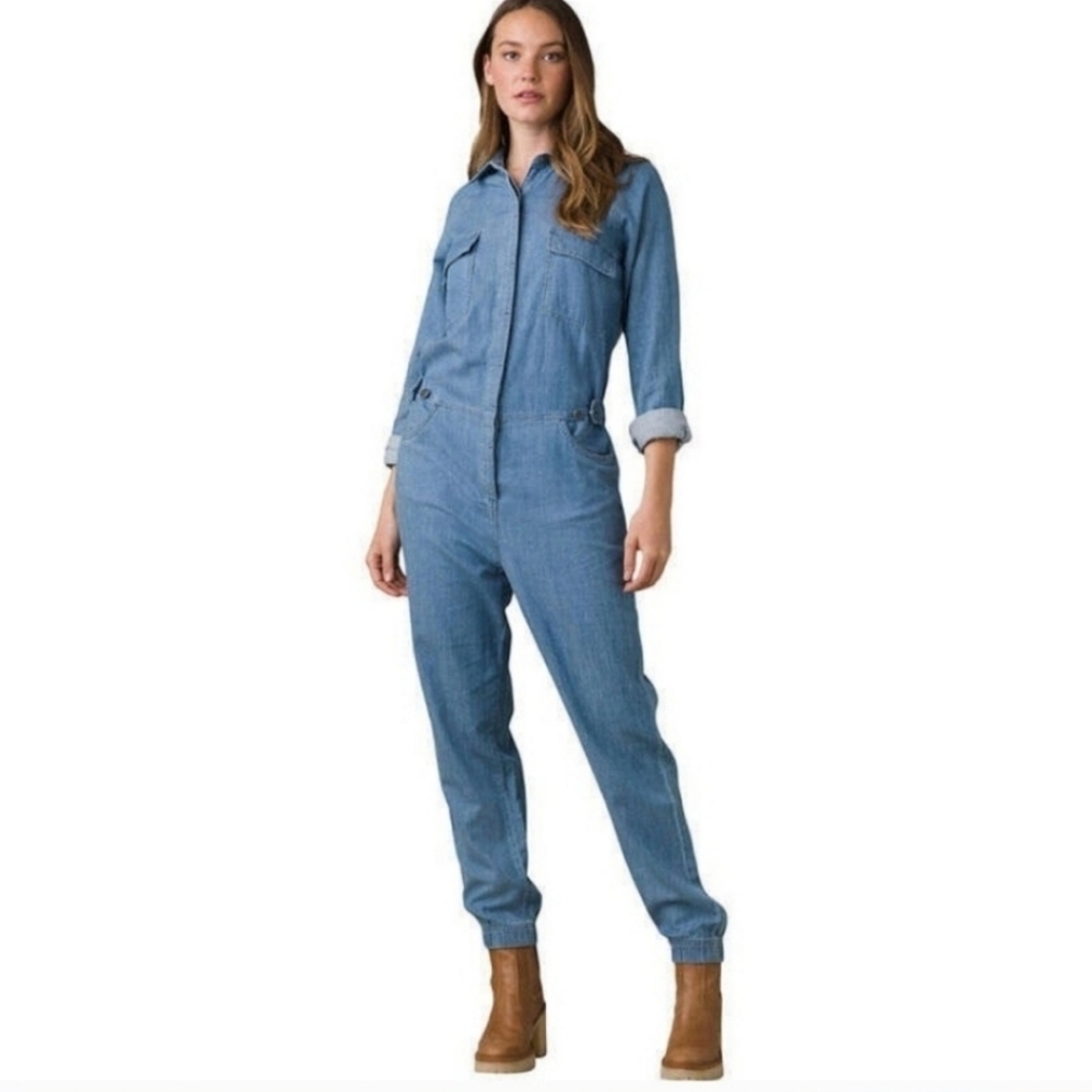 Prana Penderbrook chambray jumpsuit - Picture 2 of 8
